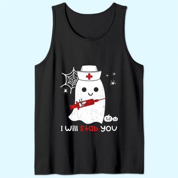 Discover Nurse Ghost I Will Stab You Tank Top