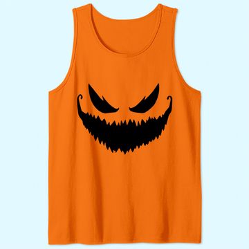 Discover Pumpkin Jack O Lantern Face Tank Top