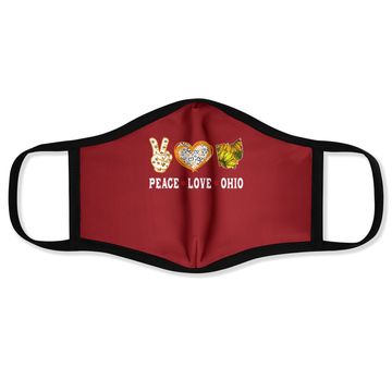 Discover Peace Love Ohio State Souvenirs Sunflower Face Mask