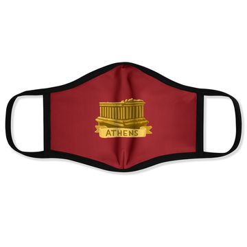 Discover Athens Greece Acropolis Parthenon Gold Face Mask