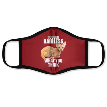 Discover Hairless Cat Sphynx Cat Pun Meme Face Mask