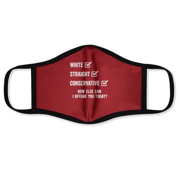 Discover Republican White Straight Conservative Funny Face Mask