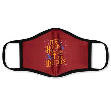 Discover Its Hocus Pocus Time Witches Halloween Face Mask