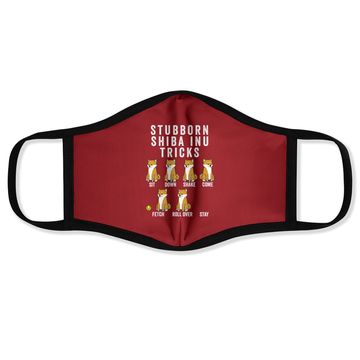 Discover Stubborn Shiba Inu Tricks Face Mask