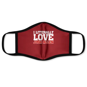 Discover I Literally Love Josh Allen Buffalo Football Face Mask