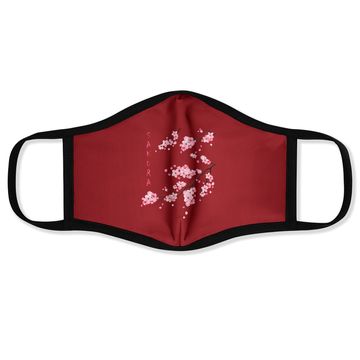 Discover Vintage Sakura Cherry Blossom Japanese Graphical Art Face Mask
