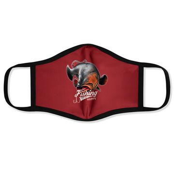 Discover Fishing Make Me Happy Catfish Red Face Mask