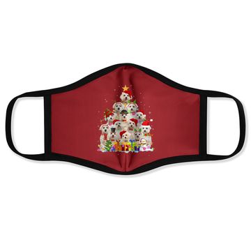 Discover Christmas Pajama Maltese Tree Xmas Face Mask