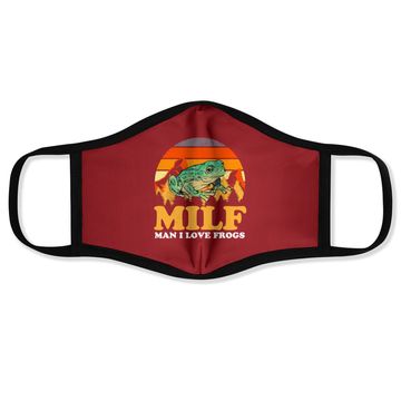 Discover Milf Man I Love Frogs Face Mask