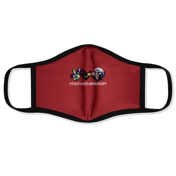 Discover Peace Love Night Mare Face Mask