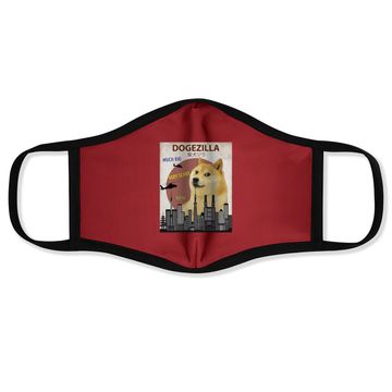 Discover Dogezilla Funny Meme Shiba Inu Dog Face Mask