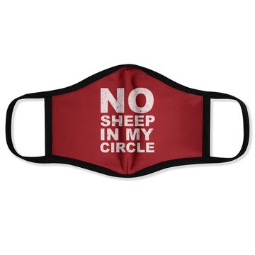 Discover No Sheep In My Circle Funny Sarcastic Sheeple Wake Up Face Mask