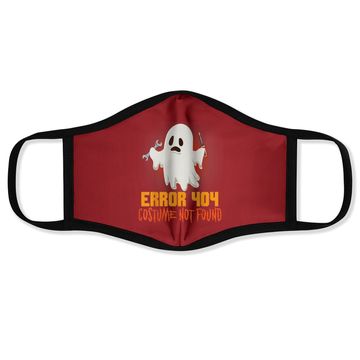Discover Ghost Halloween Error 404 Costume Not Found Face Mask