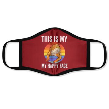 Discover This Is My Happy Face Bearded Dragon For A Reptiles Lover Face Mask