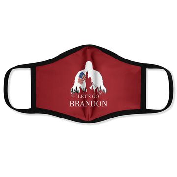 Discover Let's Go Brandon Us Flag Bigfoot Face Mask
