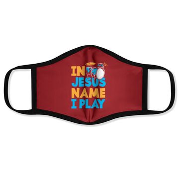 Discover Jesus Name I Play Christian God Drumming Drummer Face Mask