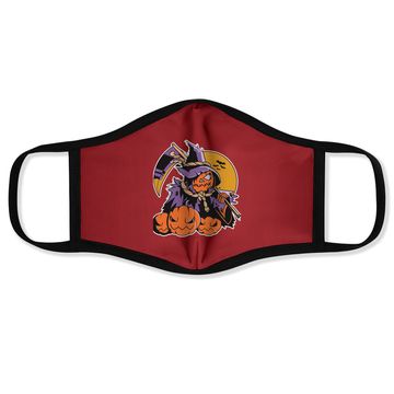 Discover Spooky Pumpkin Head Scarecrow Classic Face Mask