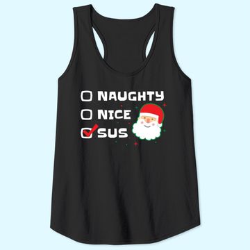 Discover Nice Naughty Santa Noel Tank Tops