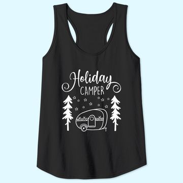 Discover Red Holiday Camper Christmas Tank Tops