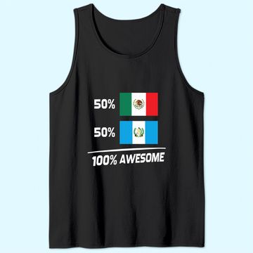 Discover Half Mexican Half Guatemalan Pride Mexico Guatemala Flag Tank Top