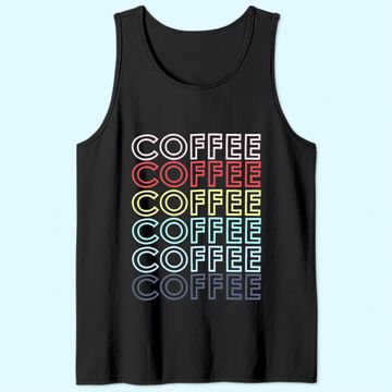 Discover Coffee with English Text Letters Tank Top