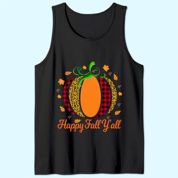 Discover Happy Fall Y'all Autumn Season Tank Top