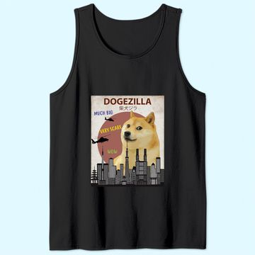Discover Dogezilla Funny Meme Shiba Inu Dog Tank Top