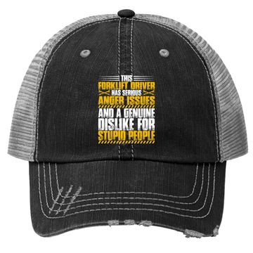 Discover Forklift Operator Anger Issues Forklift Driver Trucker Hat