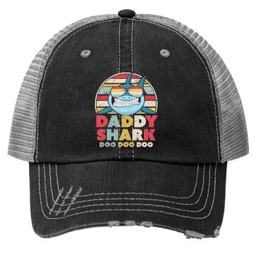 Discover Daddy Shark Trucker Hat Trucker Hat