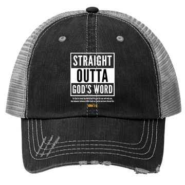 Discover Straight Putta Gods Word Christian Trucker Hat