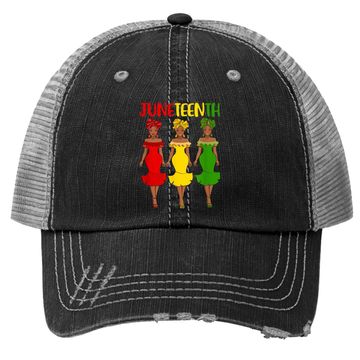 Discover Juneteenth Melanin Black Trucker Hat