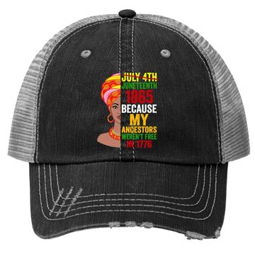 Discover Juneteenth Queen Melanin African American Trucker Hat Trucker Hat