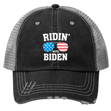 Discover Joe Biden Kamala Harris 2020 - Ridin' With - Liberal Trucker Hat