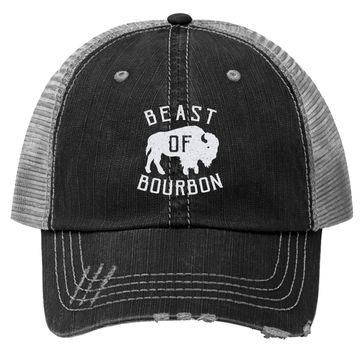 Discover Beast Of Bourbon Drinking Whiskey Design Bison Buffalo Party Trucker Hat
