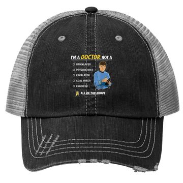 Discover Star Trek Original Series Mccoy I'm A Doctor Graphic Trucker Hat