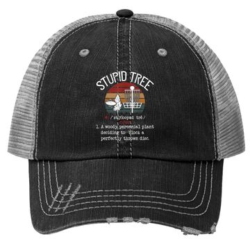 Discover Stupid Tree Disc Golf Vintage Trucker Hat