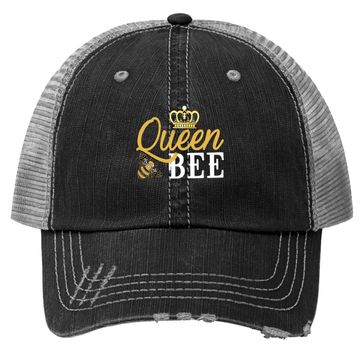 Discover Queen Bee Crown Trucker Hat Cute Gift For Woman Beekeeper Trucker Hat