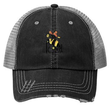Discover Bee Kind Graphic Floral Trucker Hat