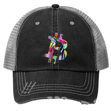 Discover Painted Bitcoin Trucker Hat
