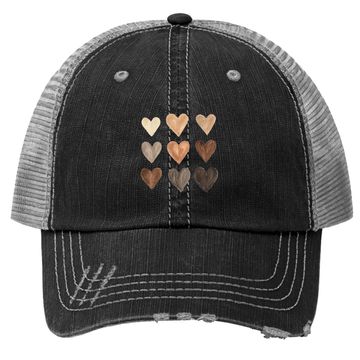 Discover Melanin Hearts Social Justice Equality Unity Protest Trucker Hat