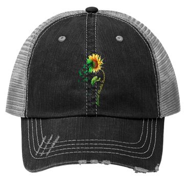 Discover Mental Health Awareness Sunflower Trucker Hat