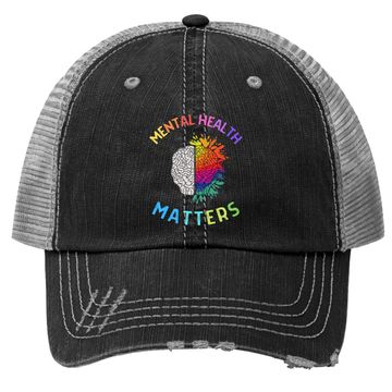 Discover Mental Health Matters, Mental Health Awareness, Brain Trucker Hat