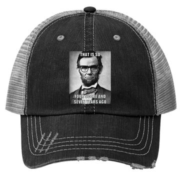 Discover Funny Hipster Abraham Lincoln Trucker Hat