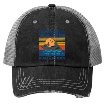 Discover Prestige Worldwide Boats And Hoes Vintage Trucker Hat