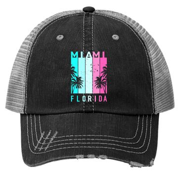 Discover Trucker Hat Retro Miami Florida Beach