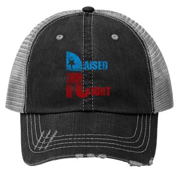 Discover Vintage Raised Right Republican Elephant Pro Trump 2020 Trucker Hat