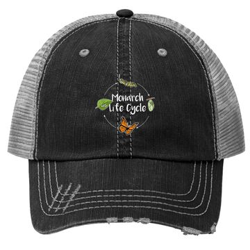 Discover Monarch Life Cycle - Butterfly Caterpillar Gift Trucker Hat