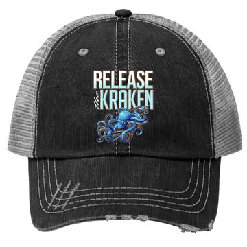 Discover Release The Kraken Great Octopus Monster Trucker Hat