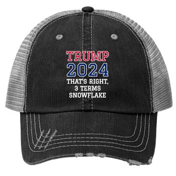 Discover Trump Snowflake Red White & Blue Trucker Hat