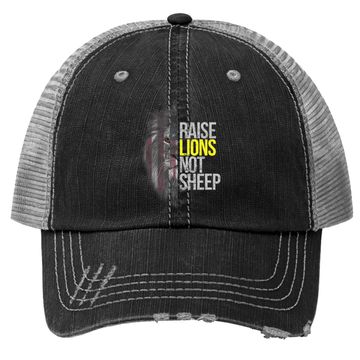 Discover Raise Lions Not Sheep Fearless Lion Trucker Hat
